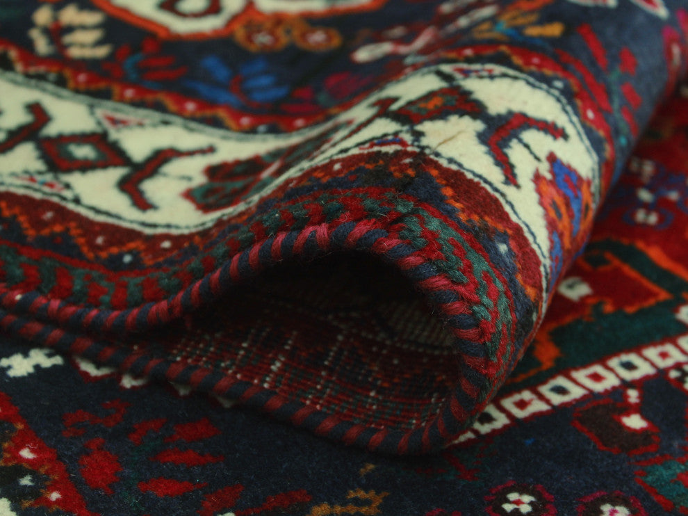 Fine Vintage Distressed Creighto Red Rug