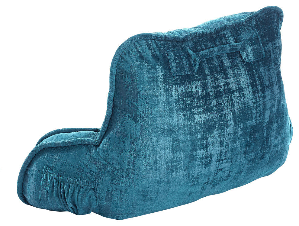 Textured Velvet DIY Bed Rest Cover and Inserts, Agate Green, 20"x18"x17"