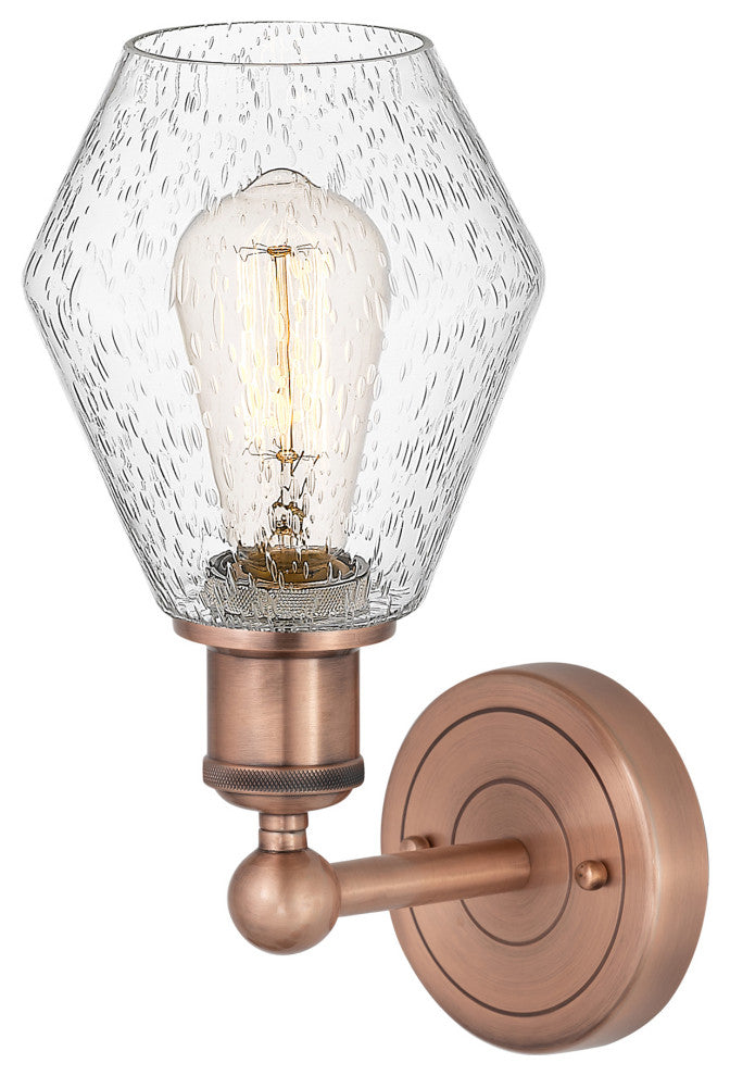 Edison Cindyrella 1-Light 6" Sconce, Antique Copper, Seedy Shade