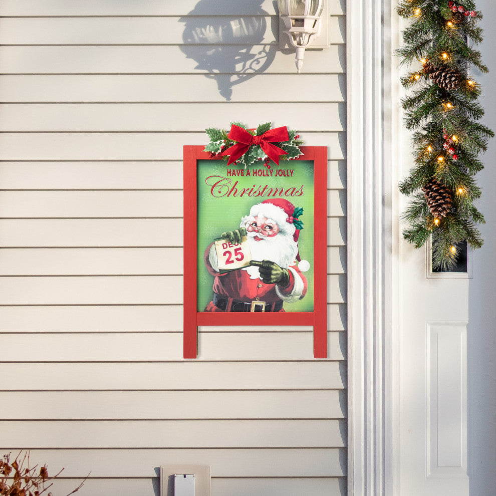 23.75"H Wooden Easel Porch Decor