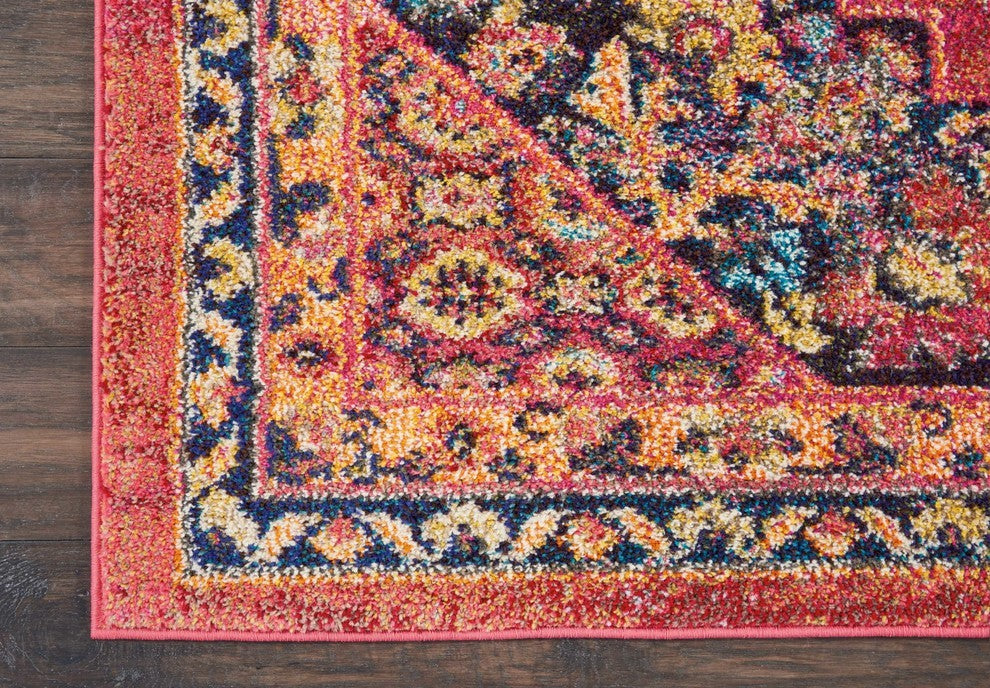 Nourison Passionate Pink Flame Area Rug, 6'7"x9'6"