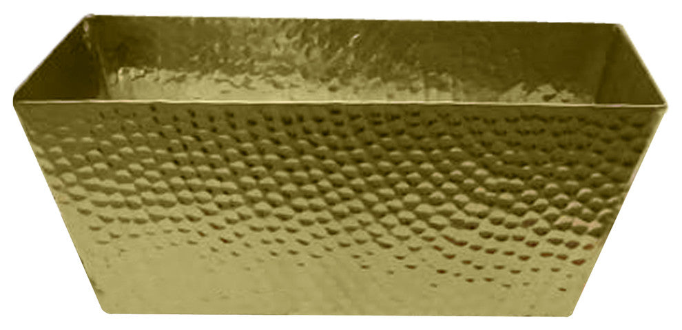 nu steel Gold Hammered Large Bin