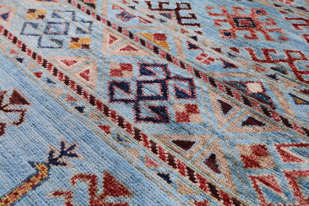 Handmade Tribal Persian Gabbeh Wool Rug 6' 6" X 9' 9" Q8252
