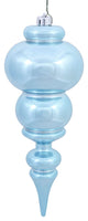 Vickerman N150632DSV 14" Baby Blue Shiny Finial Ornament