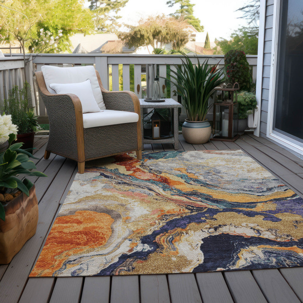 Machine Washable Indoor/Outdoor Chantille ACN1908 Linen 2'6" x 3'10" Rug