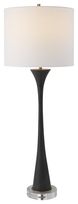 Uttermost Fountain Black Stone Buffet Lamp