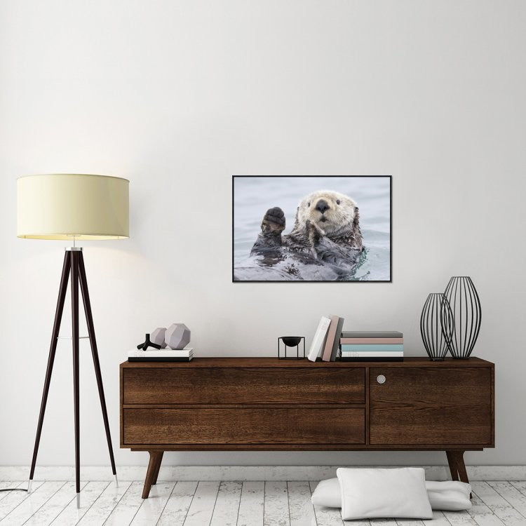 Yesterday I Caught A Fish Thiiis Big! Otter. Alaska, 36"x24"