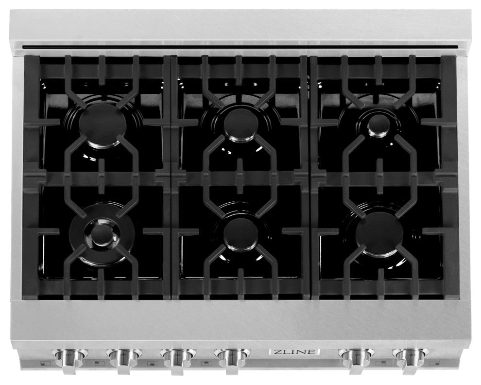 ZLINE 36" Gas Stovetop in Fingerprint Resistant Stainless Steel and Griddle