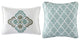 Tivoli Ikat Quilted 5 Piece Bed Spread Set, Teal Aqua, King
