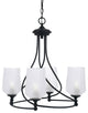Capri 4-Light Chandelier, Matte Black/Clear Textured