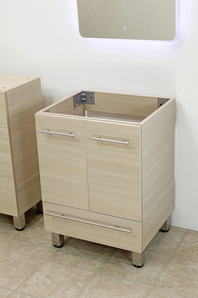 Windbay 24" Freestanding Vanity, Tan, Black Stone Countertop