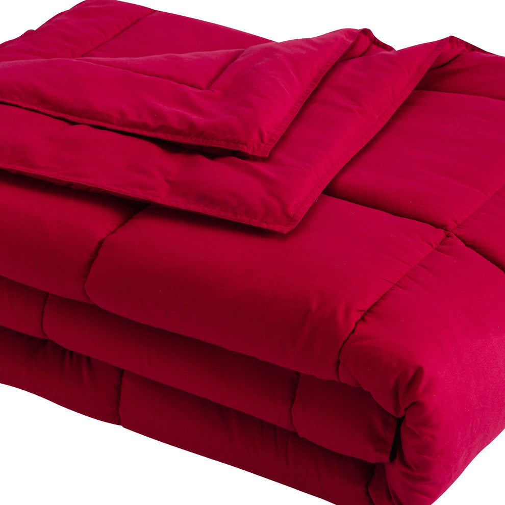 Stayclean Down Alternative Water/Stain Resistant Blanket, Red, Twin