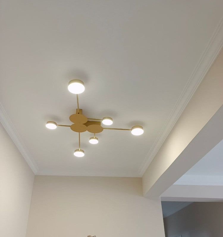 Carouge | Cruciform LED Ceiling Chandelier, Black, 4 Heads