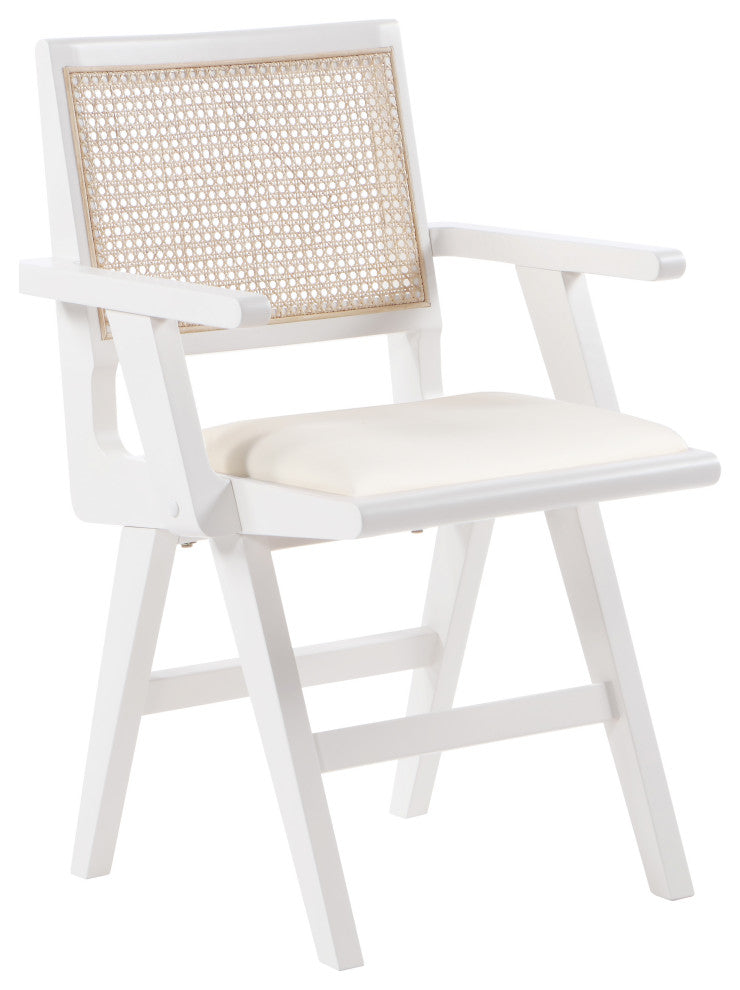 Abby Chair, White, White Finish, Arm Chair