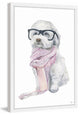 "Parisian Dog" Framed Painting Print, 16"x24"