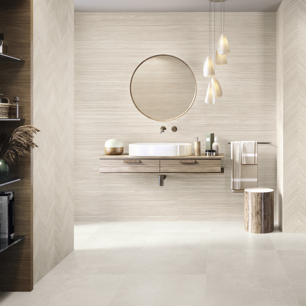 Larchwood Maple Fluted Ceramic Wall Tile