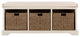 Safavieh Lonan Wicker Storage Bench, White