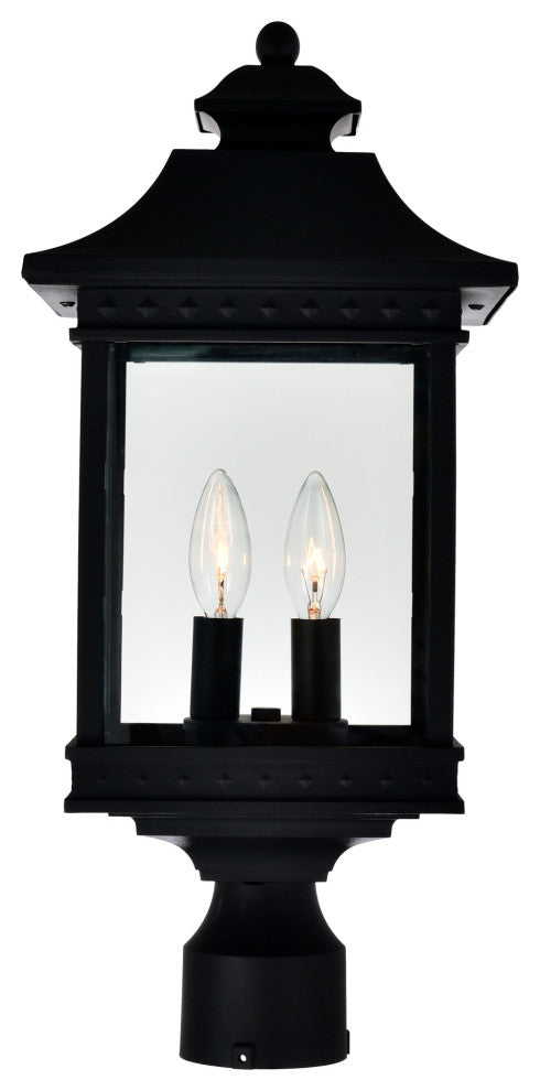 Cleveland 2 Light Black Outdoor Lantern Head