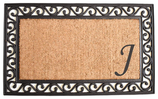 Versailles Monogram Doormat, 22"x36", J