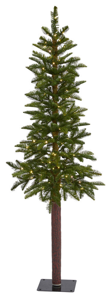 5' Alaskan Alpine Faux Xmas Tree W/ Multifunction Lights & Bendable Branches