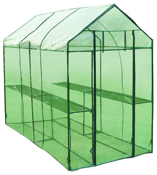 vidaXL Greenhouse Grow House Green House for Outdoor Plant Growing Steel XL