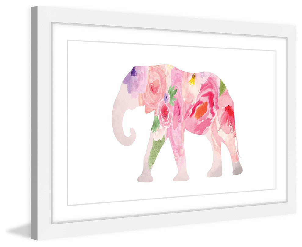 "Spring Elephant" Framed Painting Print