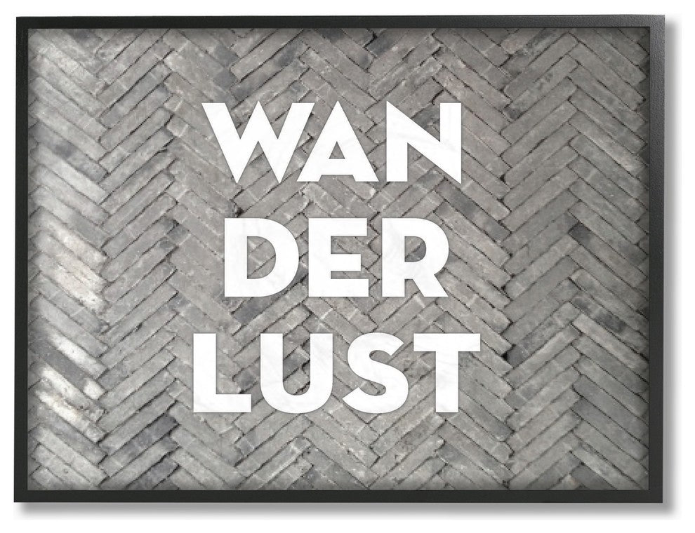 Stupell Ind. Wanderlust Patterned Bricks Framed Giclee Art, 11x14