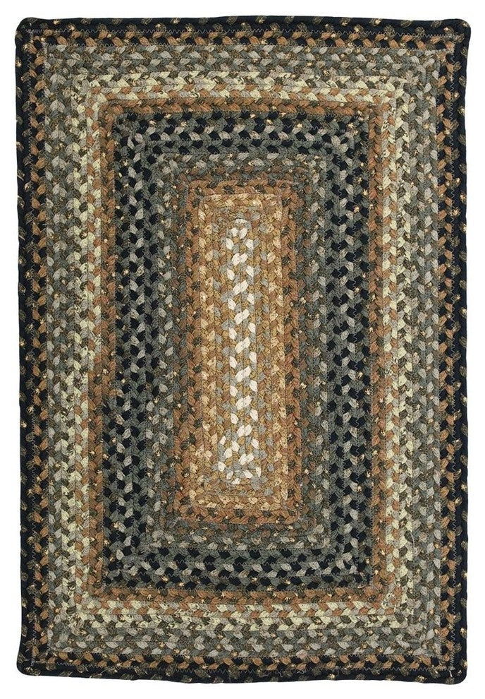 Homespice Decor Cocoa Bean Cotton Braided Rug 4' x 6' (Rectangle)