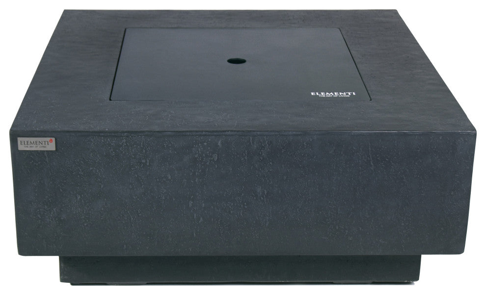 Bergen Square Dark Grey Concrete 40" Natural Gas Fire Table by Elementi Plus