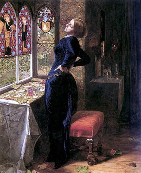 Sir Everett Millais Mariana, 20"x25" Wall Decal