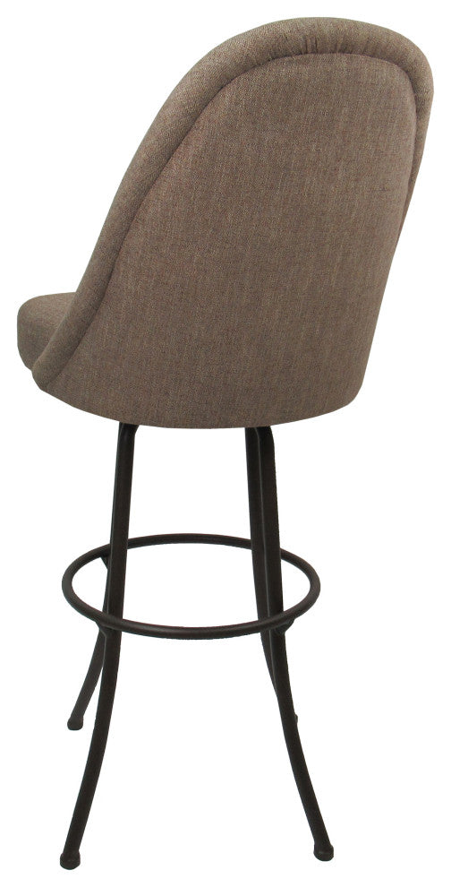 Swivel Counter 26" 30" Extra Tall 34" Metal Bar Stool M-235, Basin Beige - Coffe
