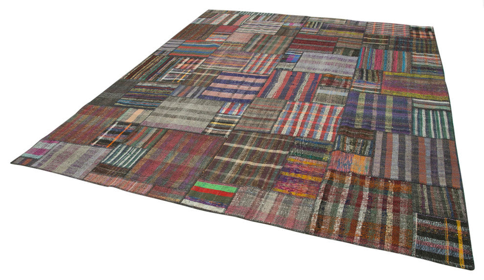 Rug N Carpet - Handmade Anatolian 10' 9'' x 13' 5'' Rustic Patchwork Kilim Rug