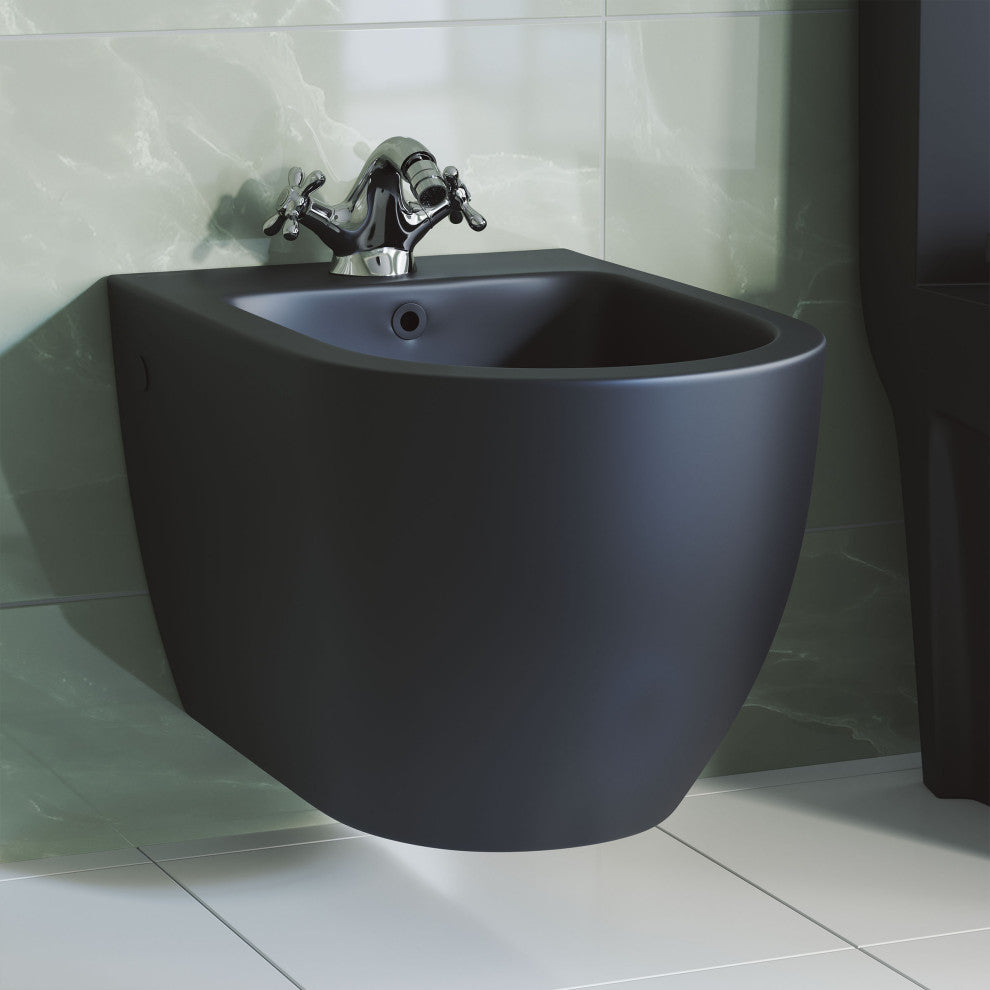 St. Tropez Wall Hung Bidet, Matte Black