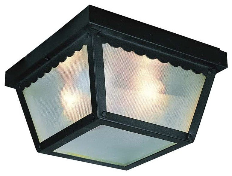 Trans Globe Smith 9" Outdoor Ceiling Light Black