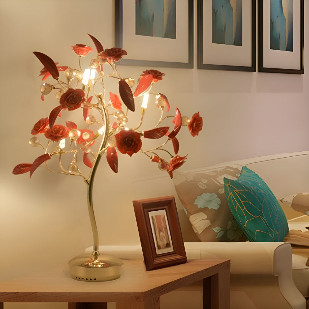 La Tour-de-Peilz | Creative LED Night Lightting in the Shape of Tree, Red