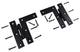 Black HL Flush Mount Door Hinges Left & Right Pair Pack of 4 Renovators Supply