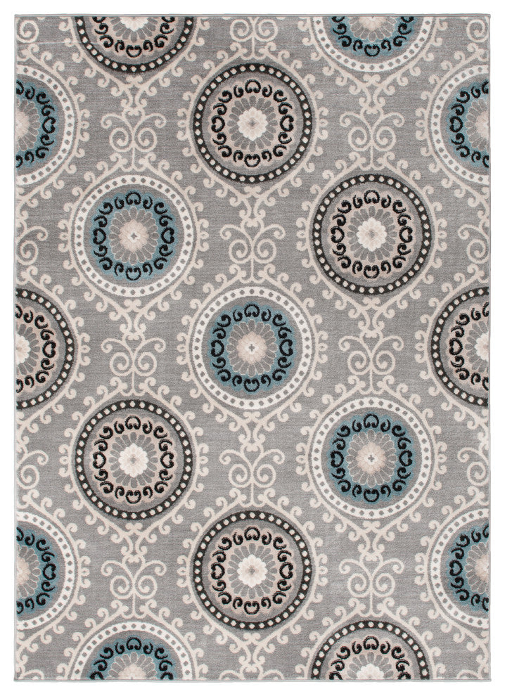 Galleria Summit Gray Contemporary Area Rug, 7'10"x9'10"