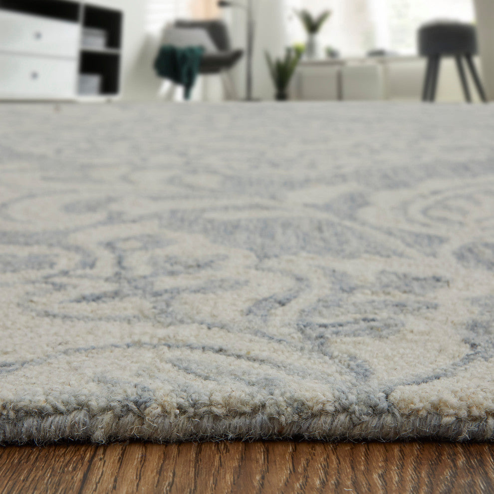 Natal R8776 Transitional/Classic/Bohemian & Eclectic Rug, Blue/Gray, 12'x15'