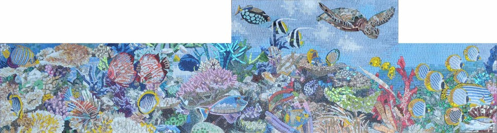 Nautical Mosaic, Turtle Reef, 91"x24"