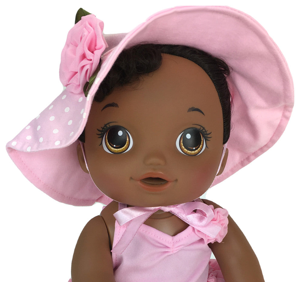 Bathing Suit, Hat & Flip Flops Set-15" Dolls