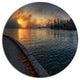 Tranquil Vancouver Downtown View, Landscape Art Round Wall Art, 23"