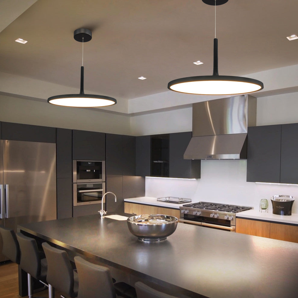 Salm Adjustable LED Chandelier, Black