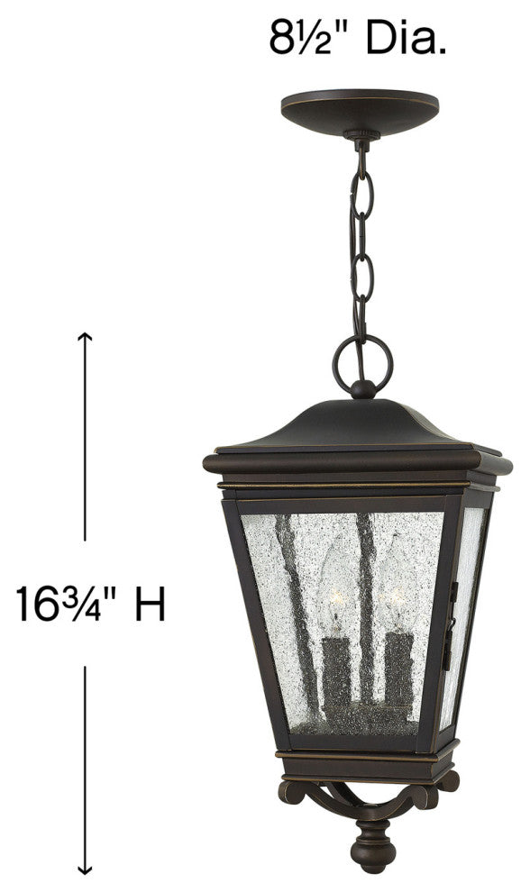 Hinkley Lincoln Medium Hanging Lantern, Oil Rubbed Bronze