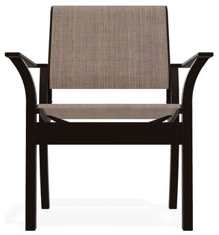 Leeward Sling Stackable Outdoor Dining Chair, Augustine Fennel/Kona
