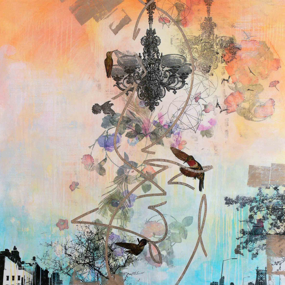 "Chandelier" Painting Print on Canvas by Tracy Silva Barbosa