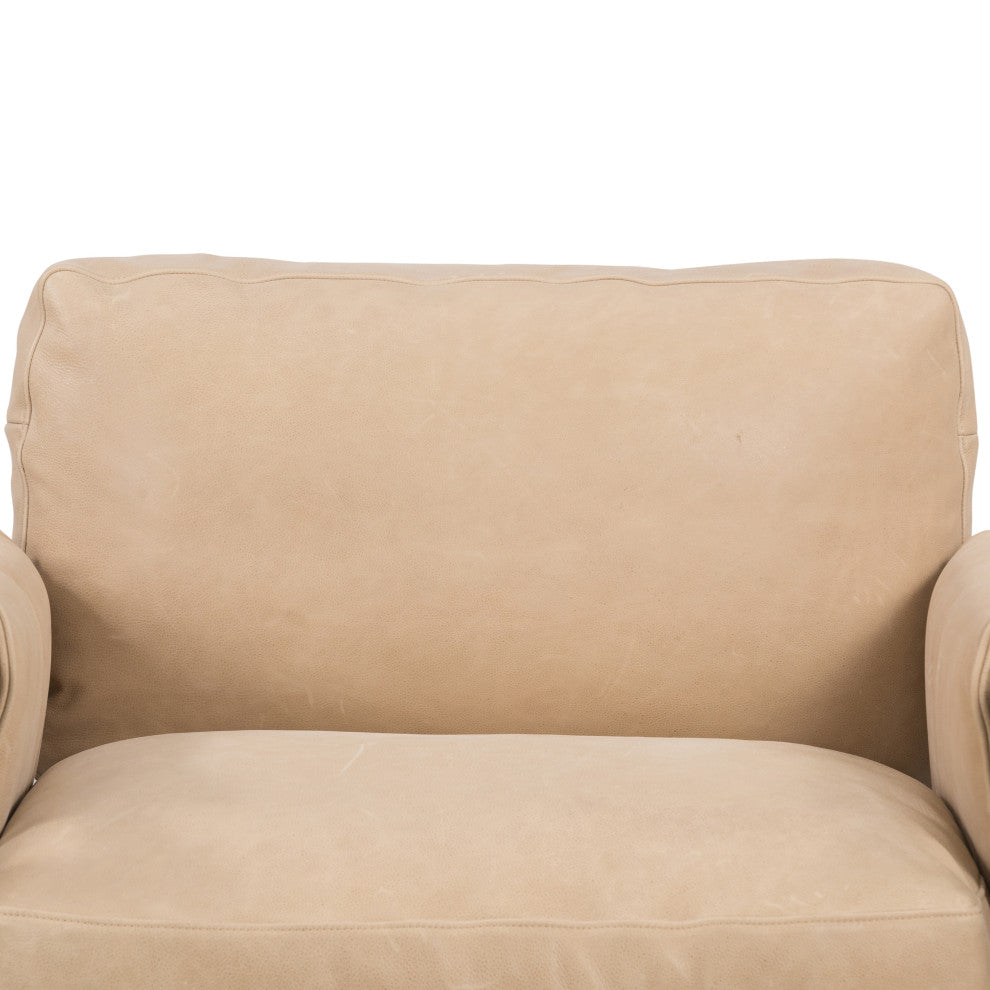 Harrison Chair Palermo Nude, Yucca Parawood, Brushed Silver
