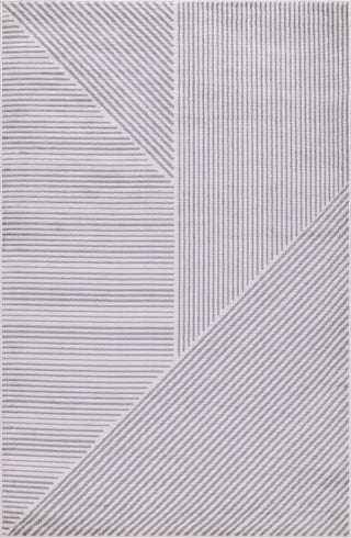 Low-Pile Faron Gray/Ivory Rug, Gray, 6'5"x9'5"