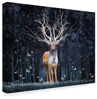 "Magical Deer" by Ata Alishahi, Canvas Art, 19"x14"