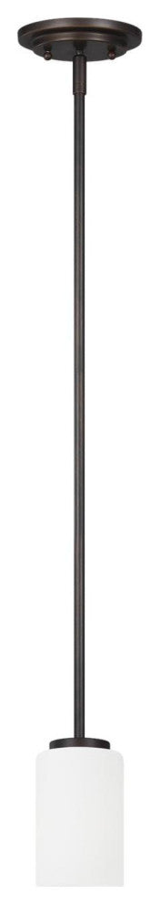 Generation Lighting 61160EN3 Oslo 4"W LED Mini Pendant - Midnight Black