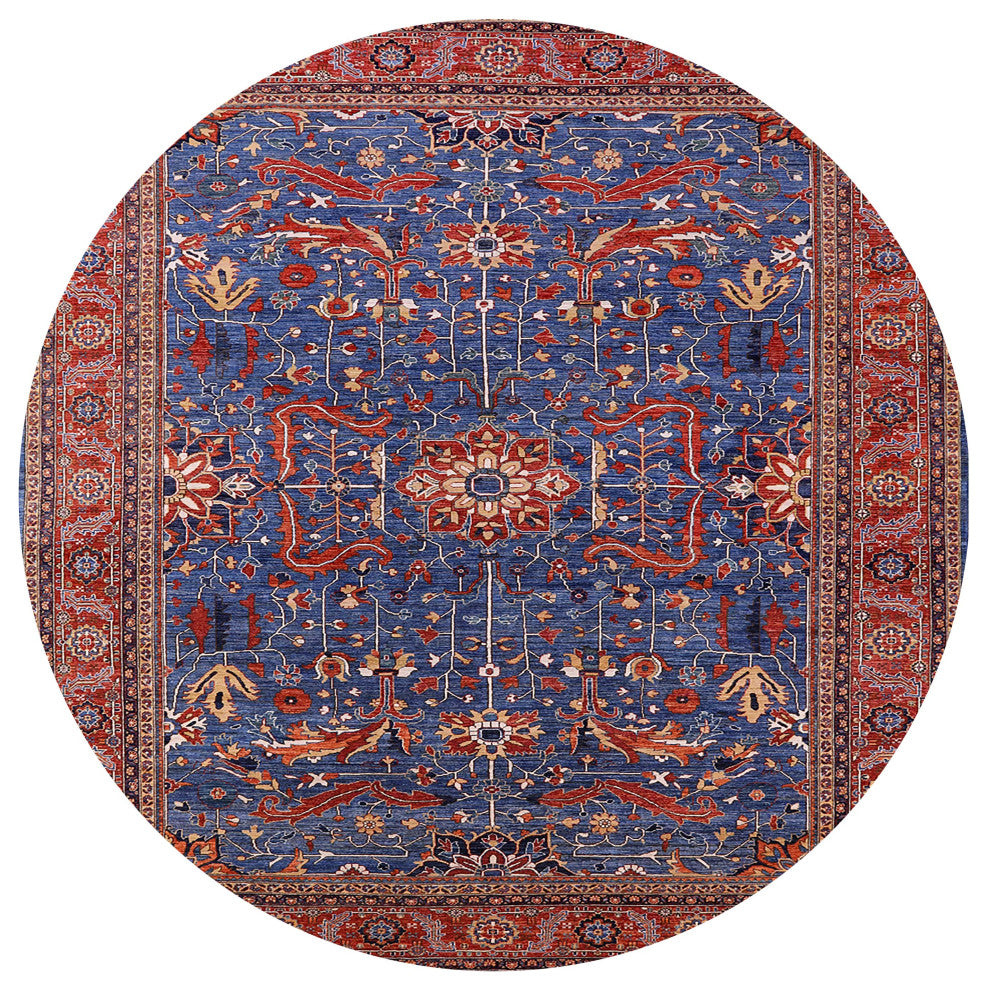 Ahgly Company Indoor Round Mid-Century Modern Area Rugs, 3' Round
